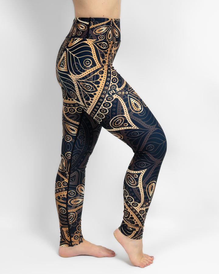 Hope Golden Mandala Leggings Without Pockets