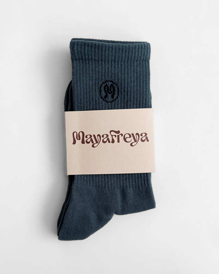 Zoe Dusty Blue Socks