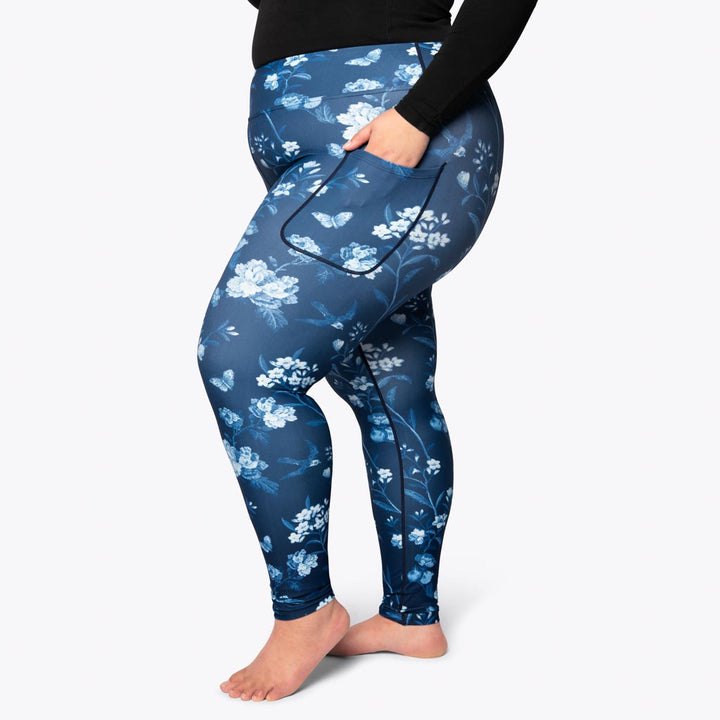 Blue Vintage Bloom Leggings