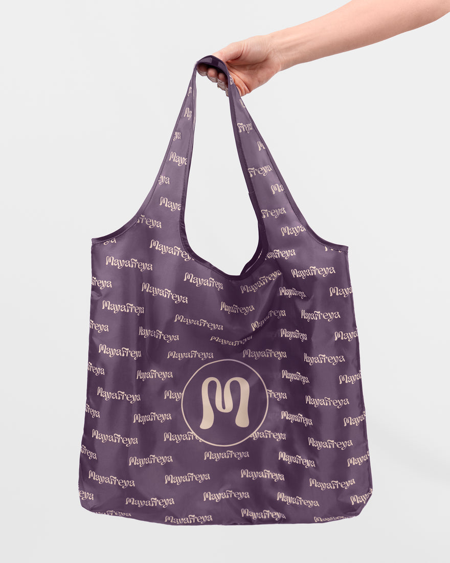 Ada Deep Plum Shopping Bag