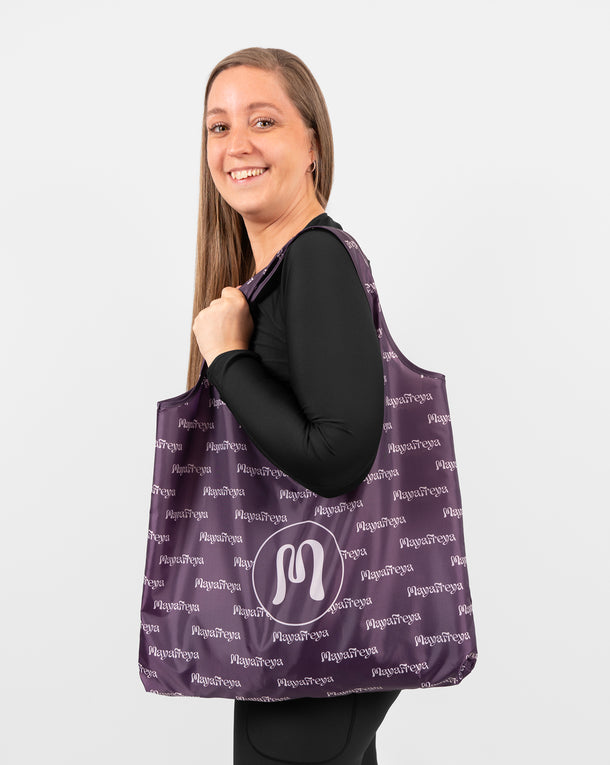 Ada Deep Plum Shopping Bag