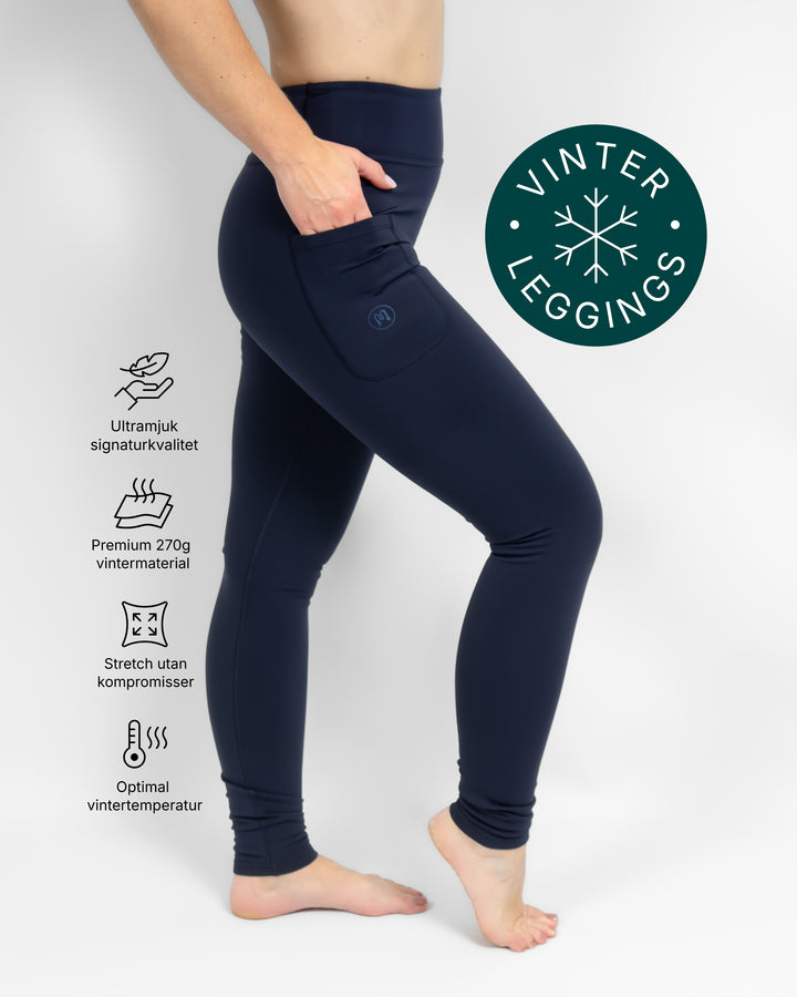 Aya Deep Blue Winter Leggings