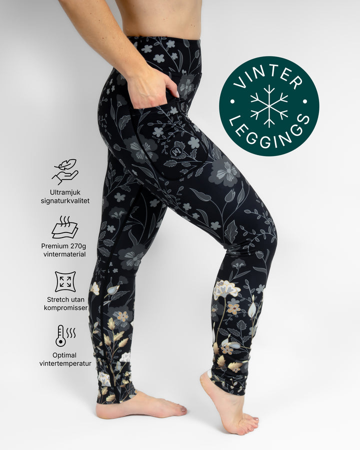 Aya Elegant Floral Winter Leggings