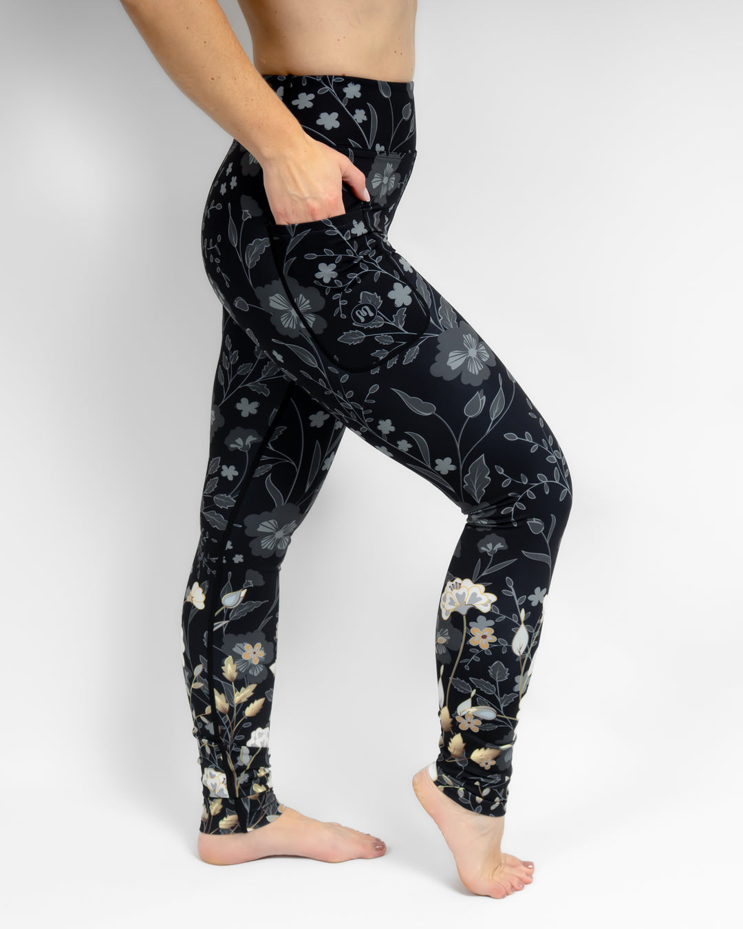 Aya Elegant Floral Winter Leggings