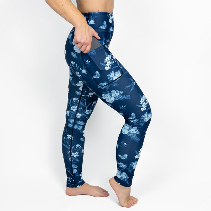 Blue Vintage Bloom Leggings