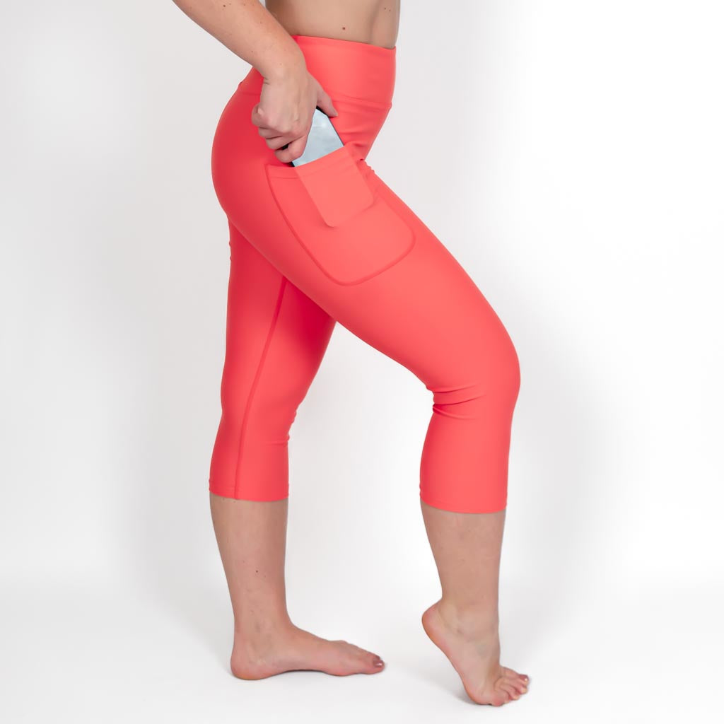 Coral crop deals pants