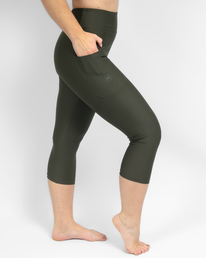Signature Deep Olive Capri