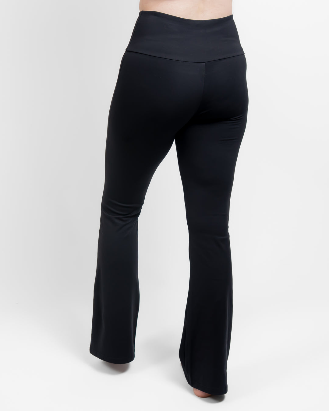 Maya Black Flared Leggings Without Pockets