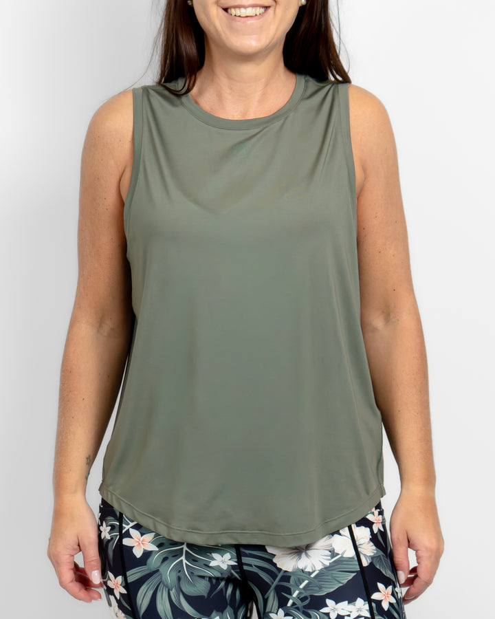 Lea Dusty Green Sports Top