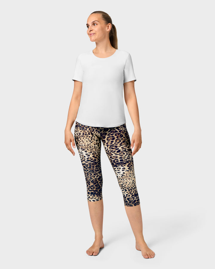 Signature Leopard Capri