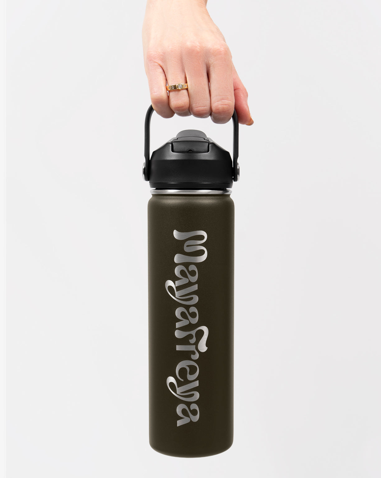 Luna Deep Olive Water Bottle 650ml
