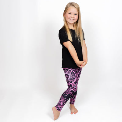 Magenta Mandala Leggings – Barn