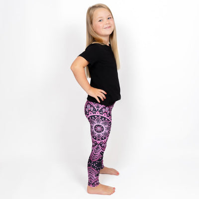 Magenta Mandala Leggings – Barn