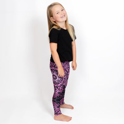 Magenta Mandala Leggings – Barn