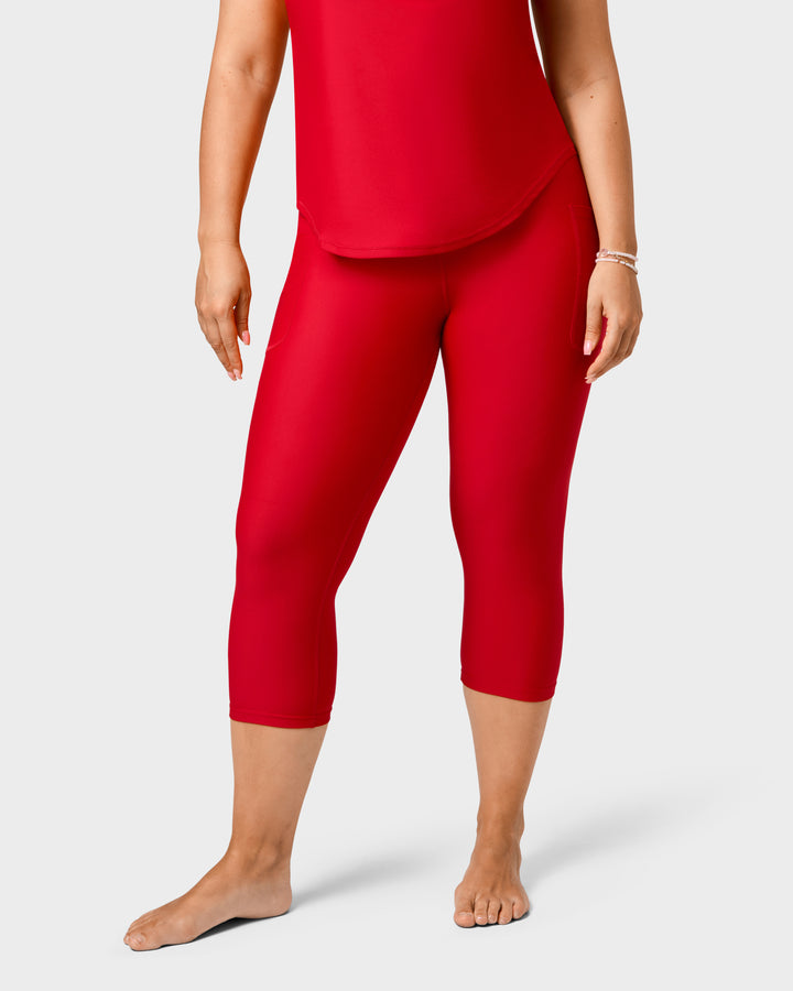 Signature Maroon Capri