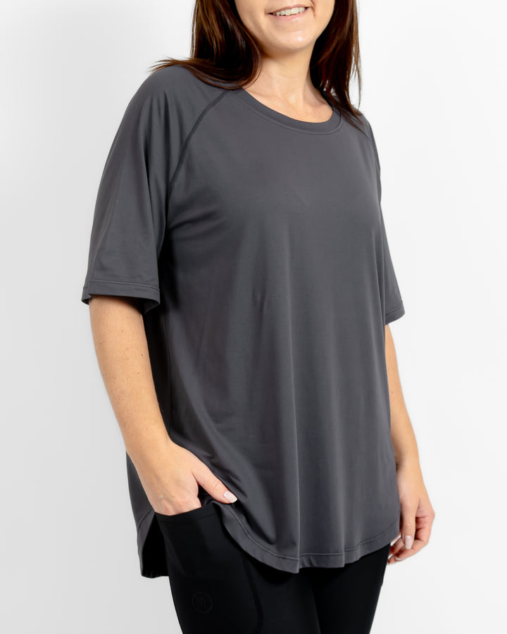 Mira Relaxed Deep Grey T-Shirt