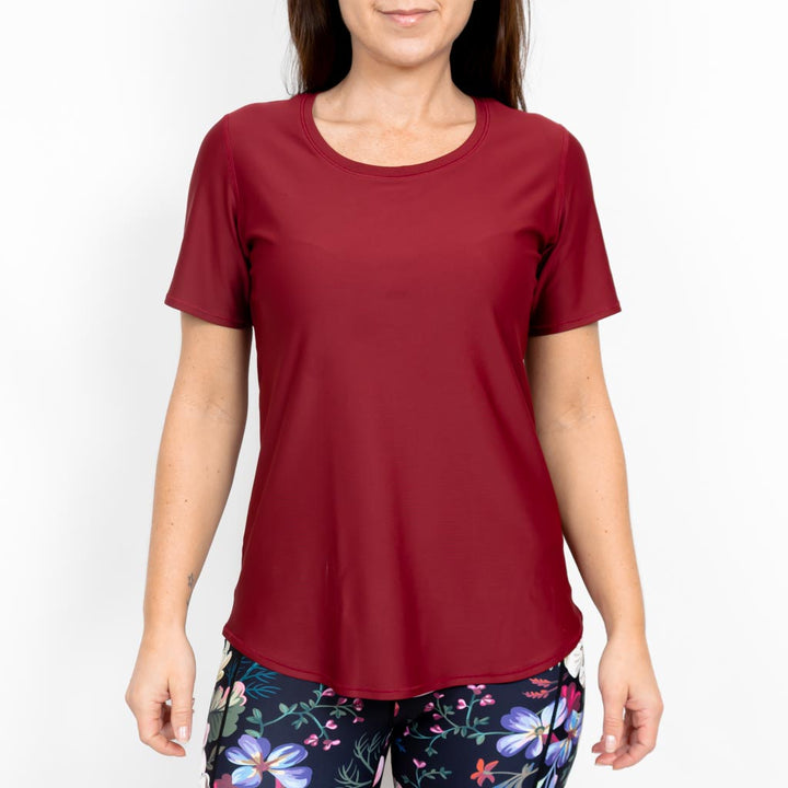Vigga Fitted Bordeaux T-Shirt