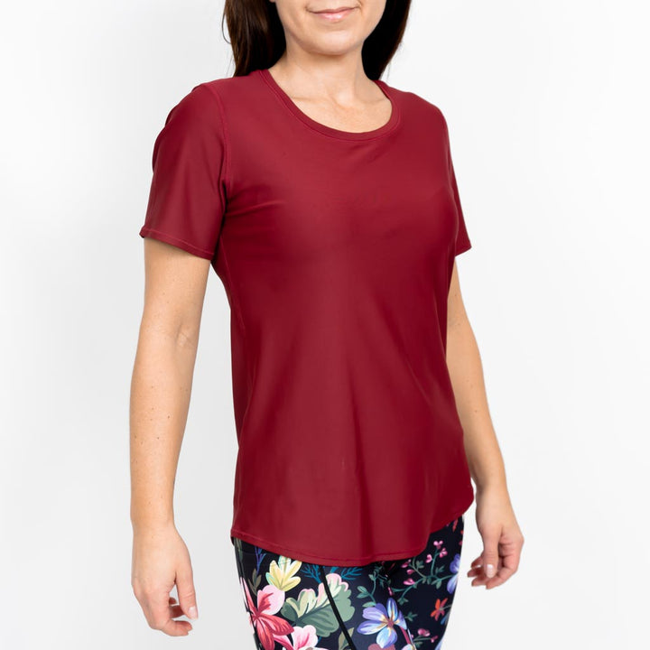 Vigga Fitted Bordeaux T-Shirt