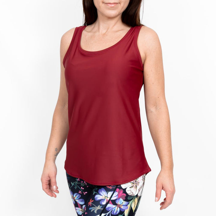 Vigga Fitted Bordeaux Top