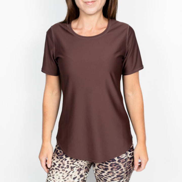 Vigga Fitted Brown T-Shirt