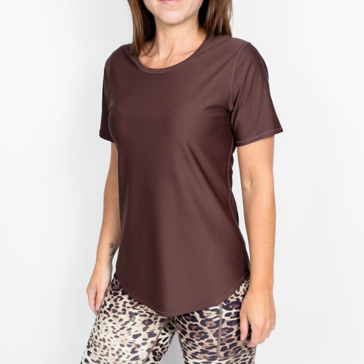 Vigga Fitted Brown T-Shirt