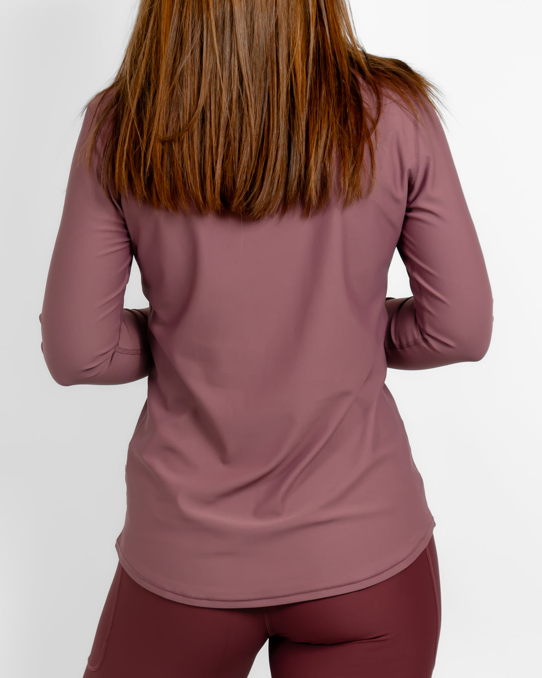 Vigga Fitted Dusty Rose Long-Sleeve