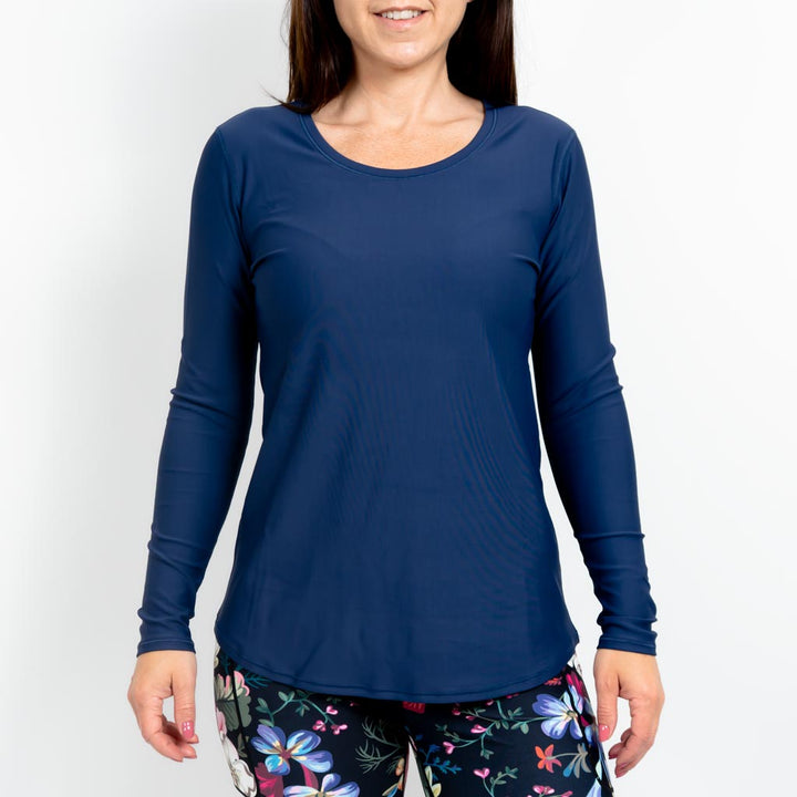 Vigga Fitted Navy Long-Sleeve