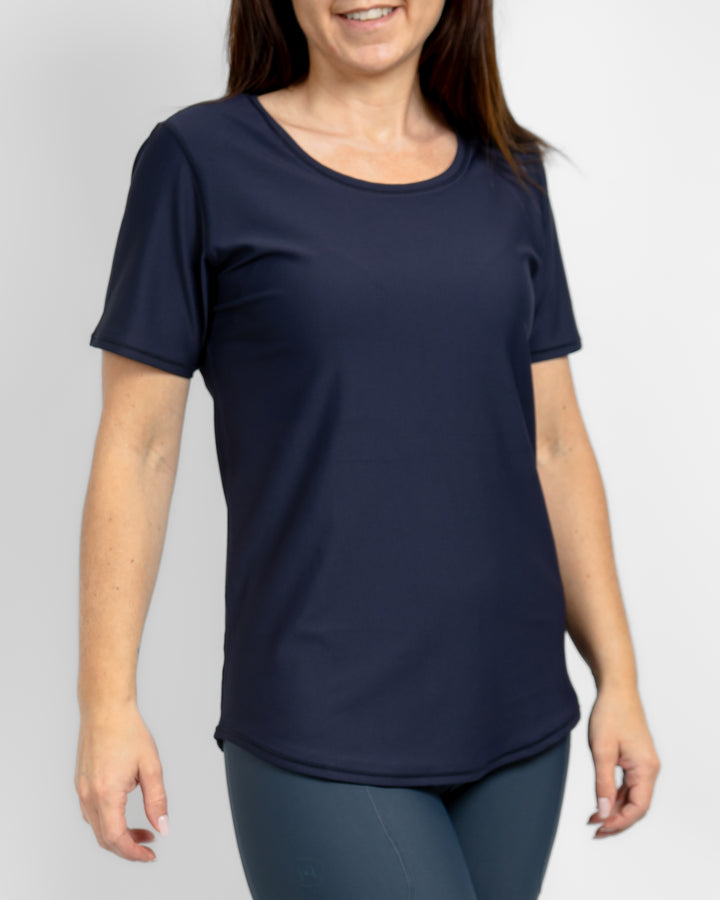 Vigga Fitted Deep Blue T-Shirt