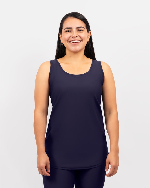 Vigga Fitted Deep Blue Top - Extra Length