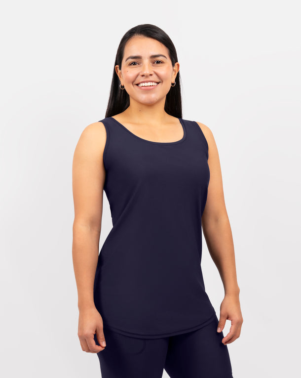 Vigga Fitted Deep Blue Top - Extra Length