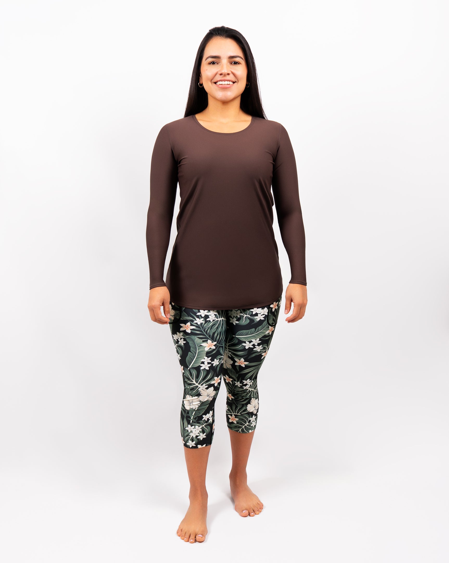 Vigga Fitted Brown Long-Sleeve - Extra Length – Maya Freya