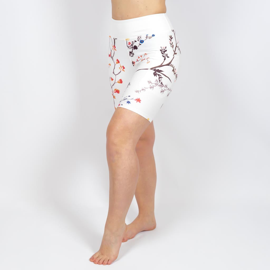 White Bloom Shorts