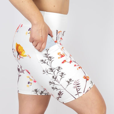 White Bloom Shorts
