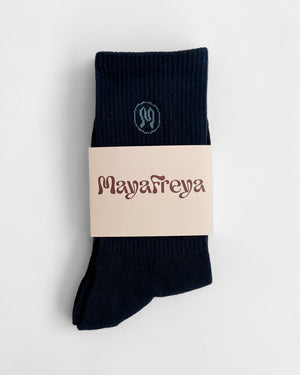 Zoe Deep Blue Socks