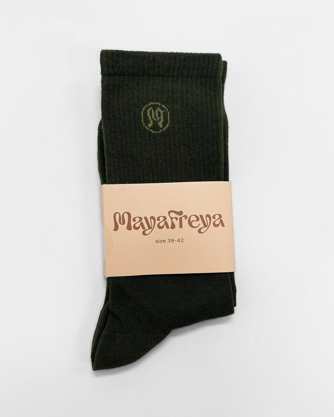 Zoe Deep Olive Socks