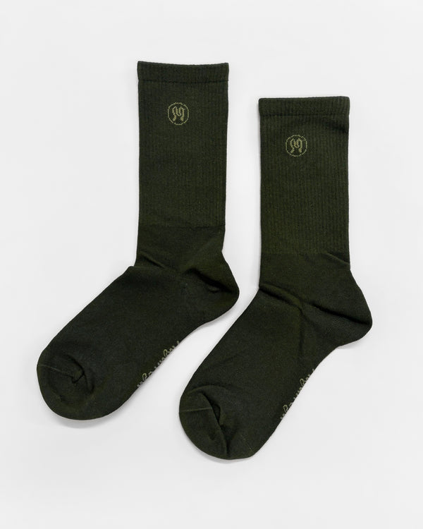 Zoe Deep Olive Socks