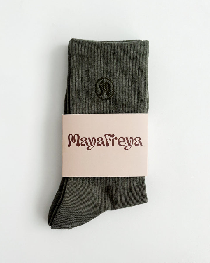 Zoe Dusty Green Socks