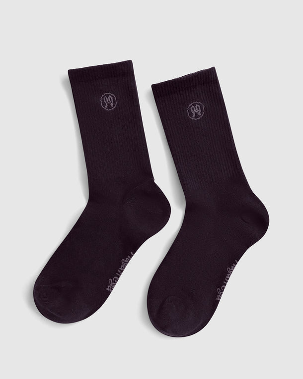 Zoe Deep Plum Socks