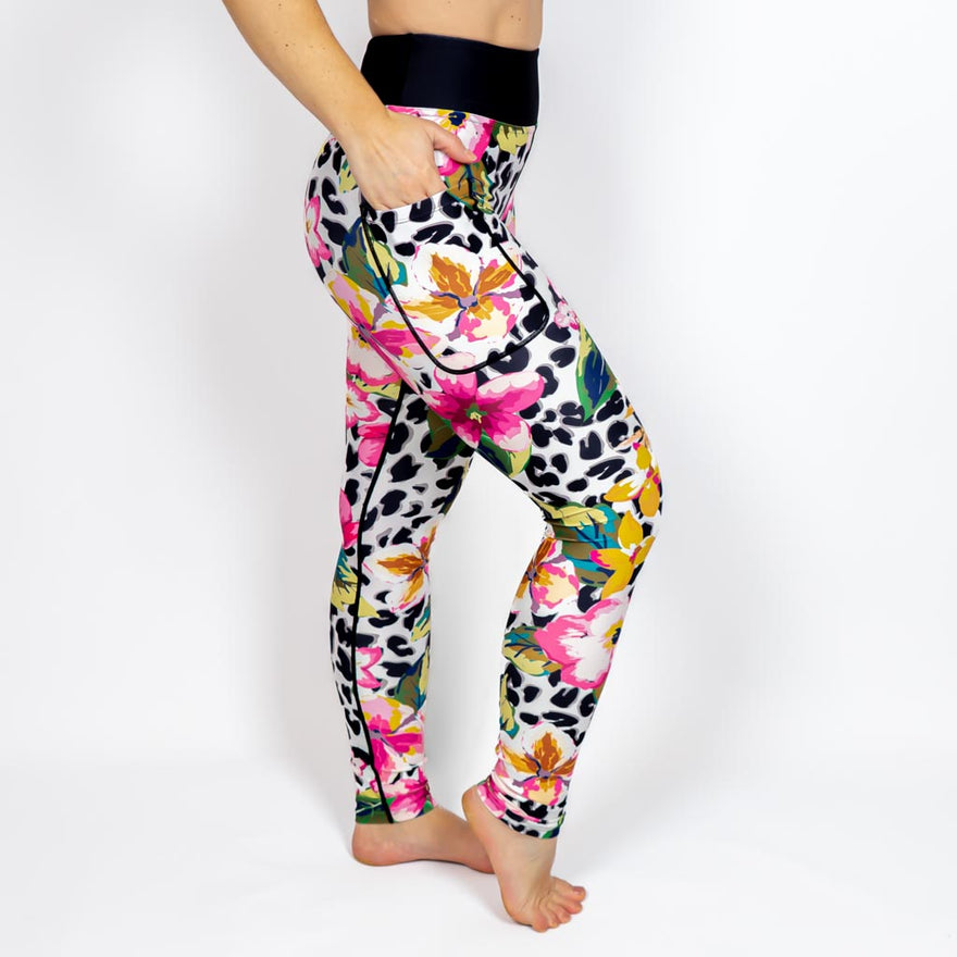 Floral Leopard Leggings