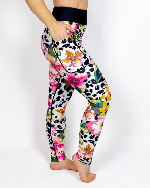 Floral Leopard Leggings