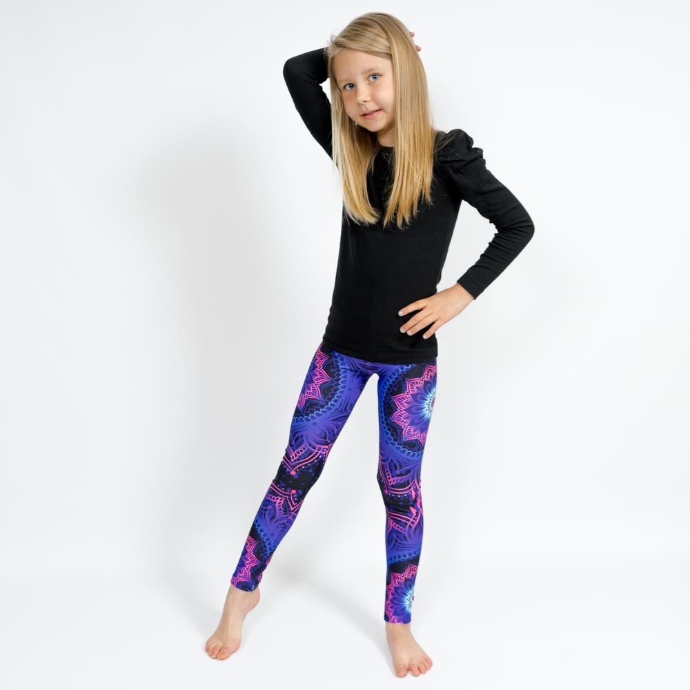 Neon Mandala Leggings – Barn