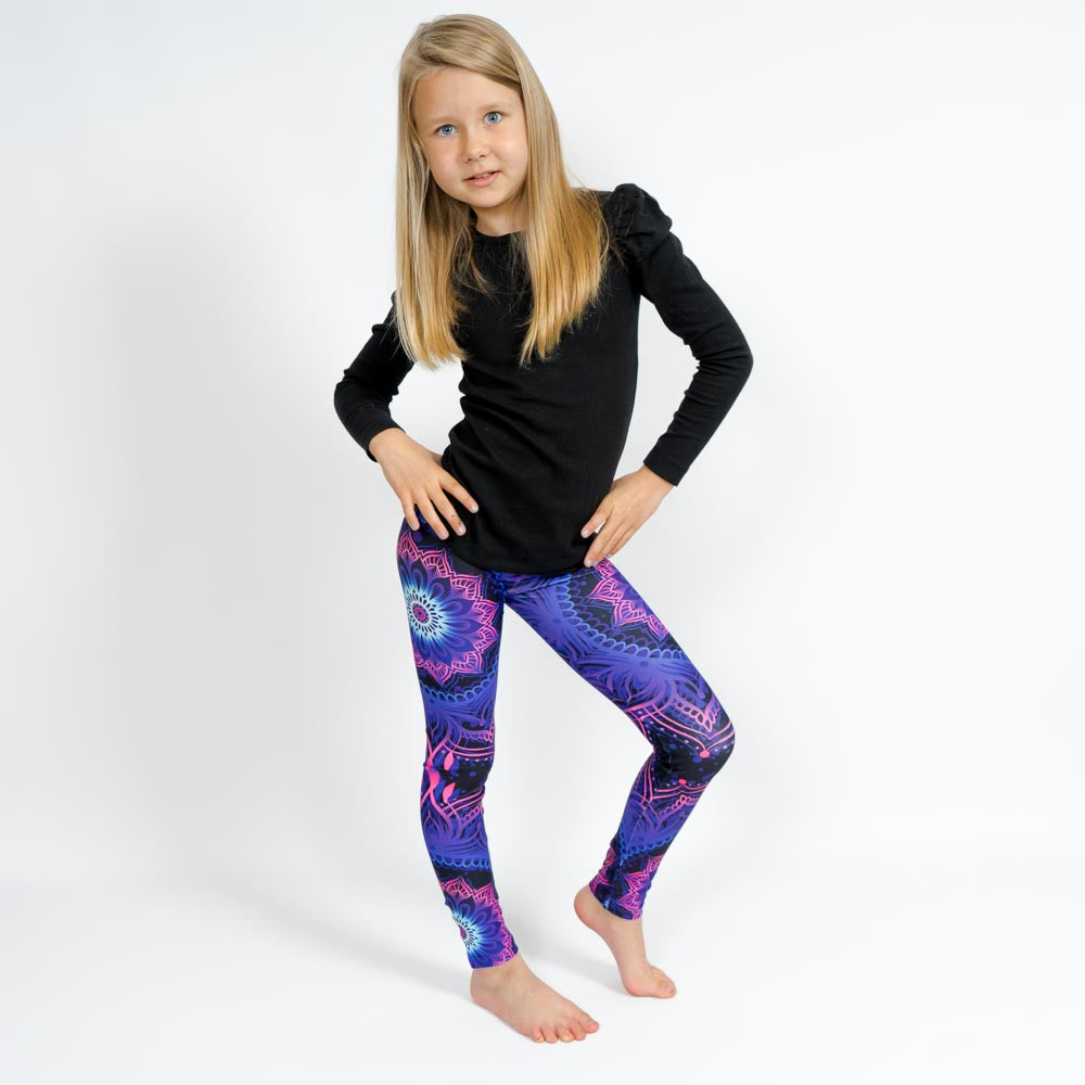 Neon Mandala Leggings – Barn