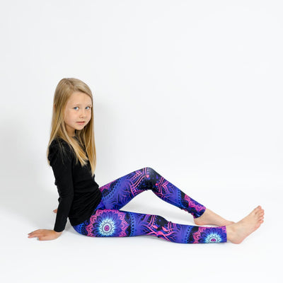 Neon Mandala Leggings – Barn
